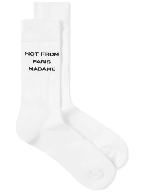 not from paris madame Other - White 'Not From Paris Madame' Cotton Blend Crew Socks